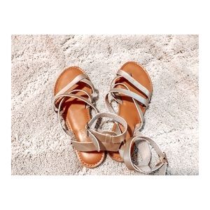 Rampage gladiator sandals in gold